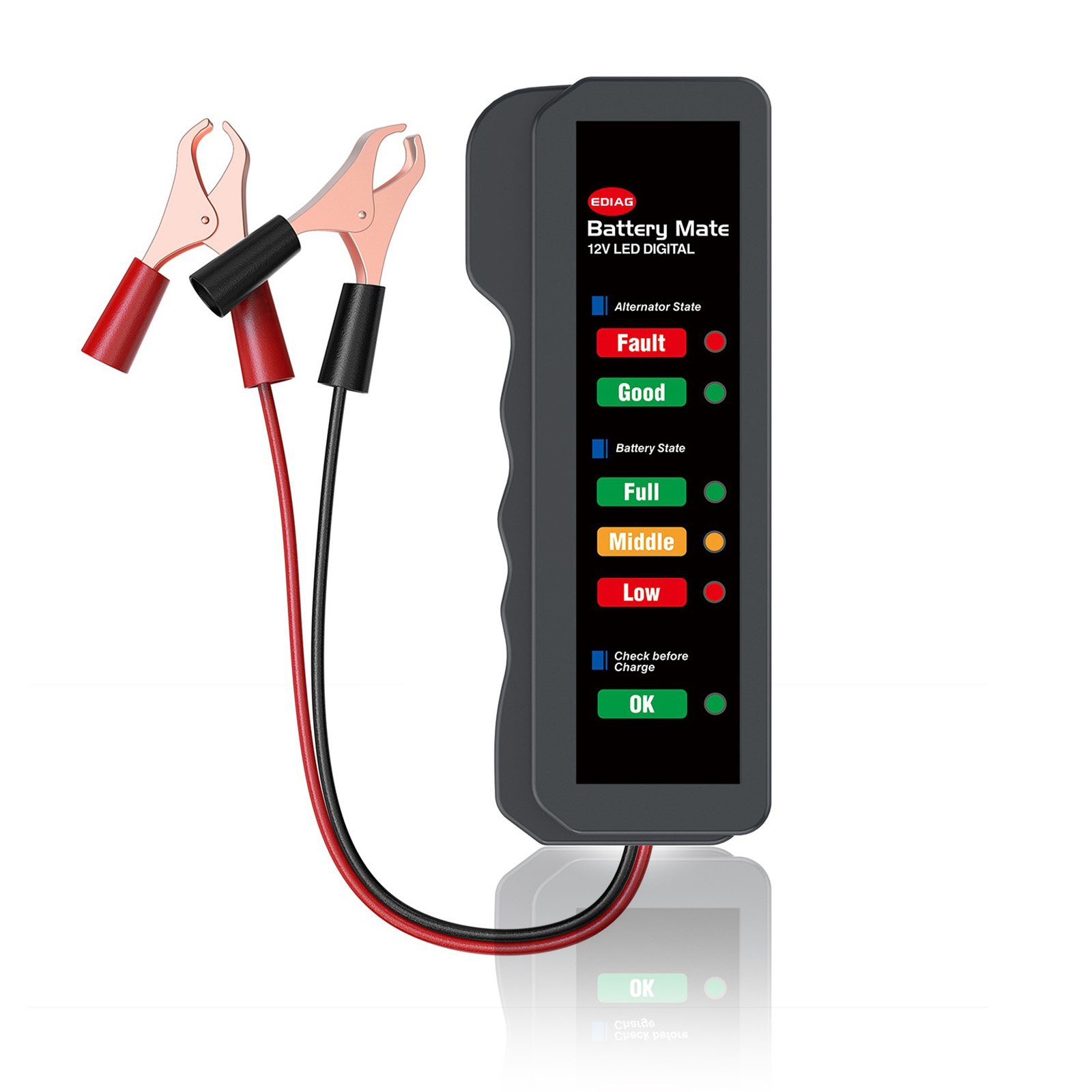 Alternator Tester Digital Diagnostic Tool - Mini 12V Tester akumulatora samochodowego Cyfrowy