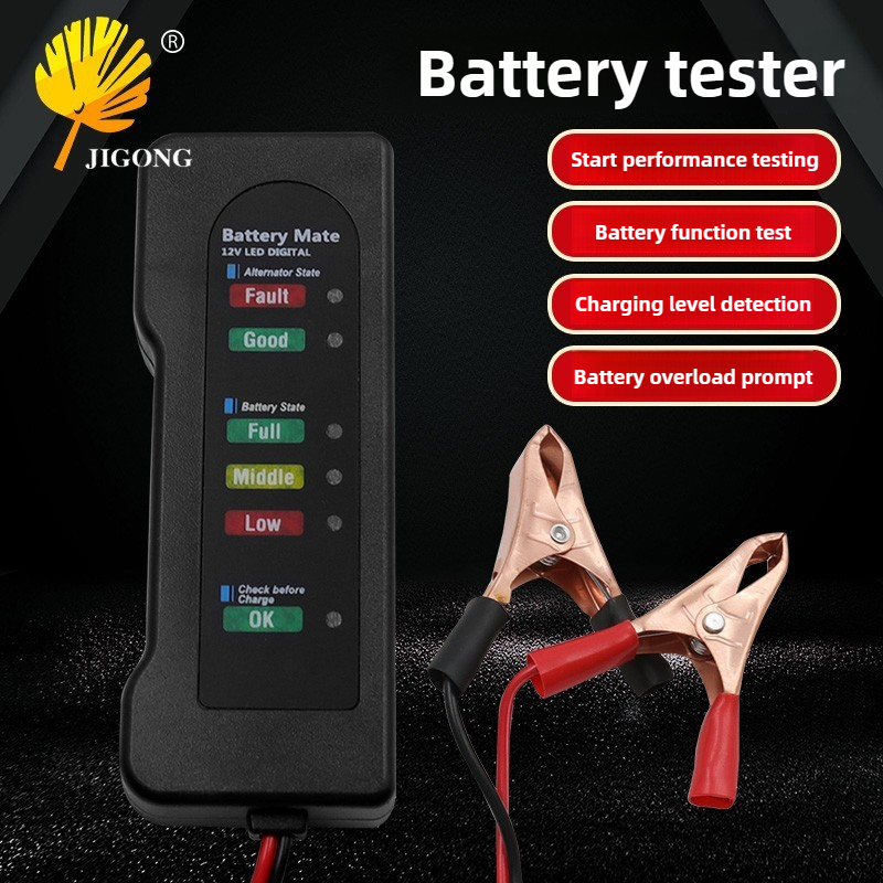 Alternator Tester Digital Diagnostic Tool - Przenośny tester akumulatora samochodowego, wykrywacz usterek,