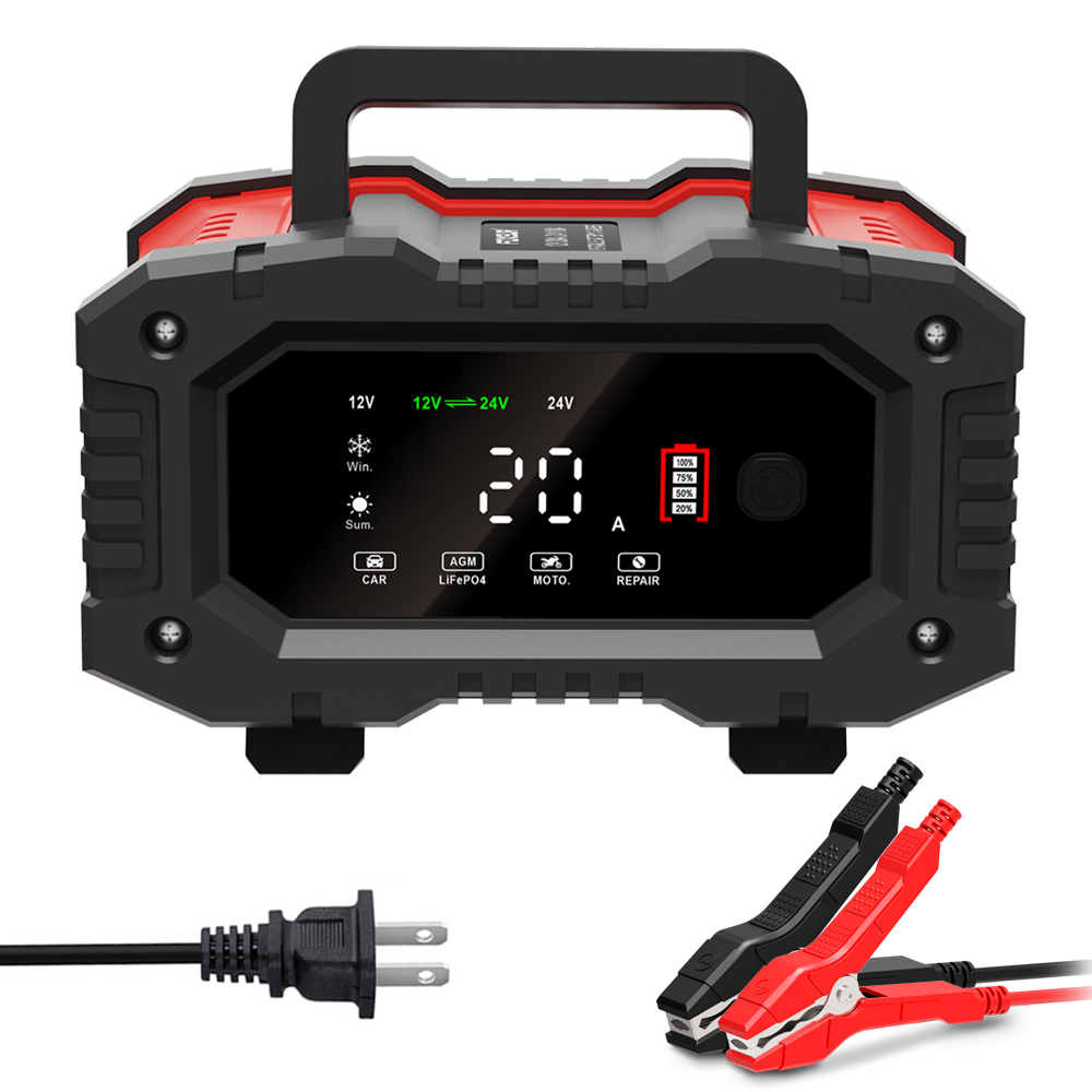 Smart Car Battery Charger 12V 24V 20A - 12V 10A 24V 20A automatyczna ładowarka