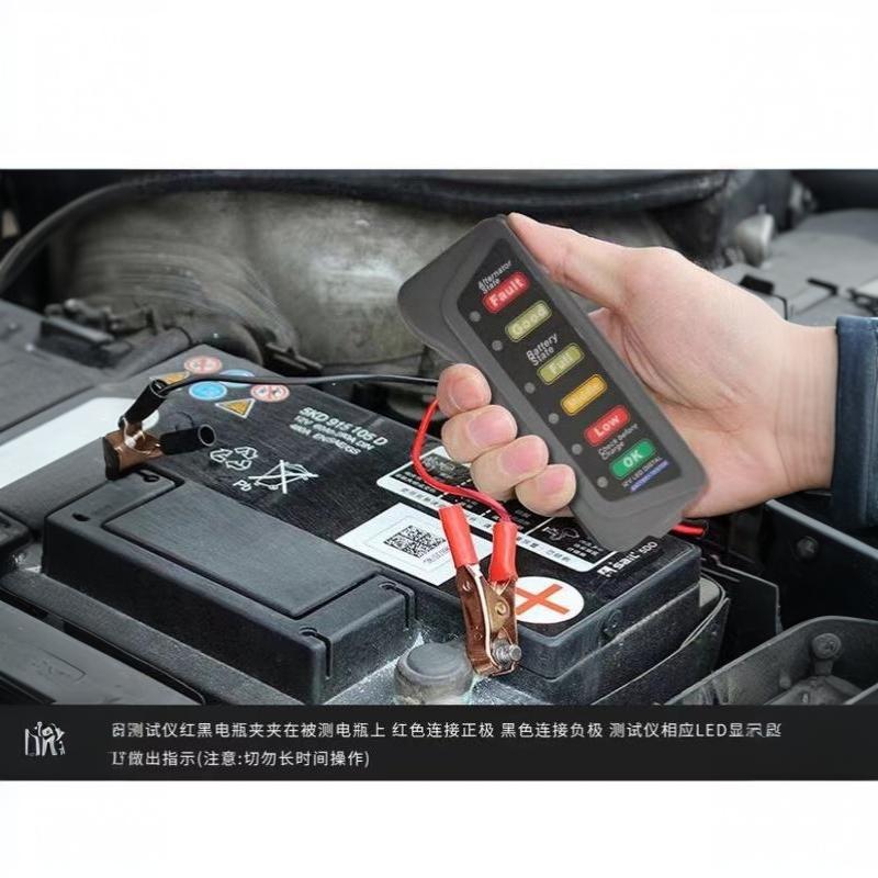 Alternator Tester Digital Diagnostic Tool - Kompaktowy tester akumulatorów samochodowych 12 V,