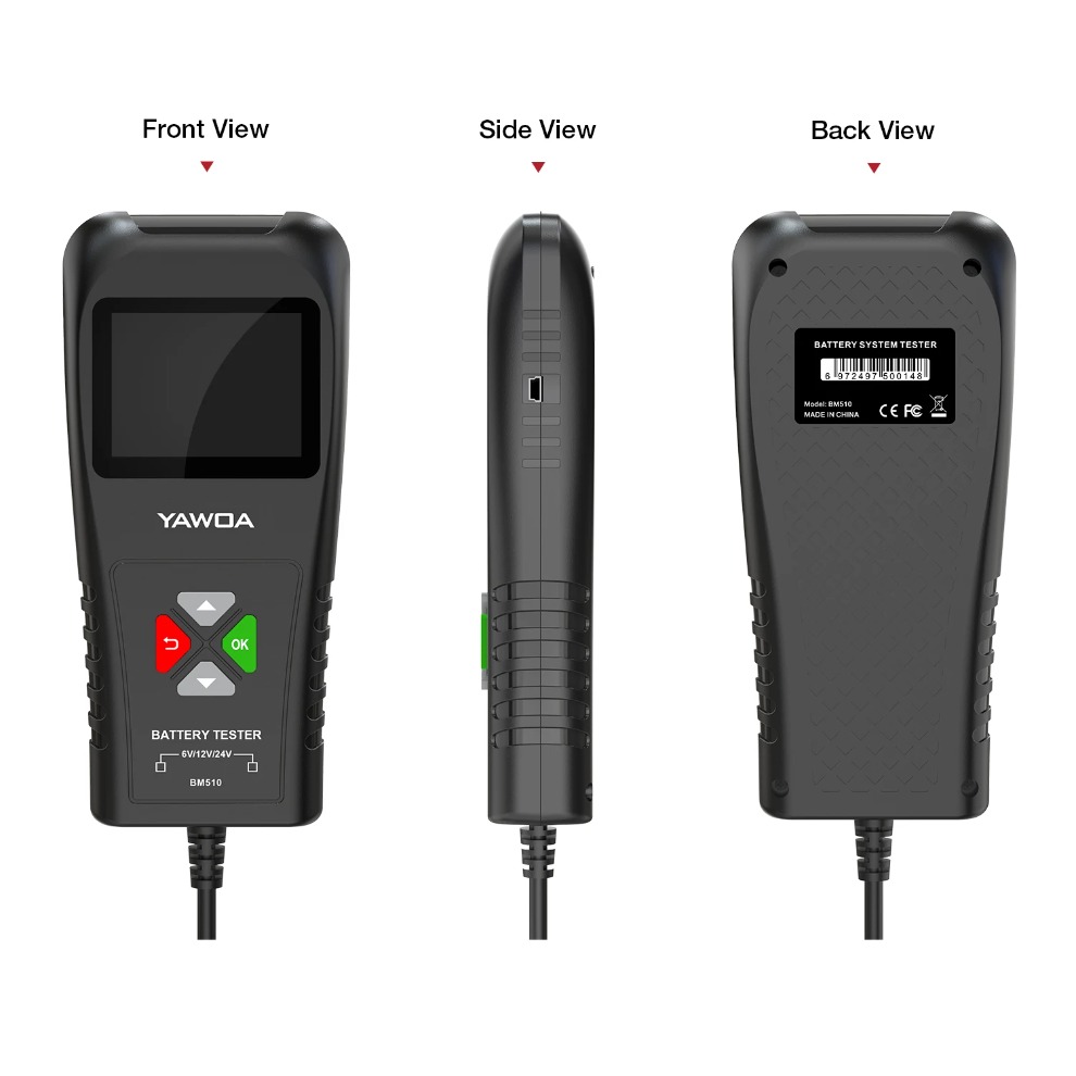 Car Battery Load Tester Digital Cranking - Tester akumulatorów samochodowych 3w1 Profesjonalny cyfrowy