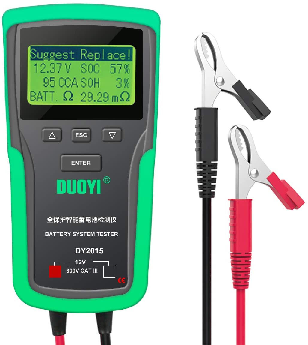 Car Battery Load Tester Digital Cranking - Tester akumulatorów samochodowych 12V DUOYI DY2015,