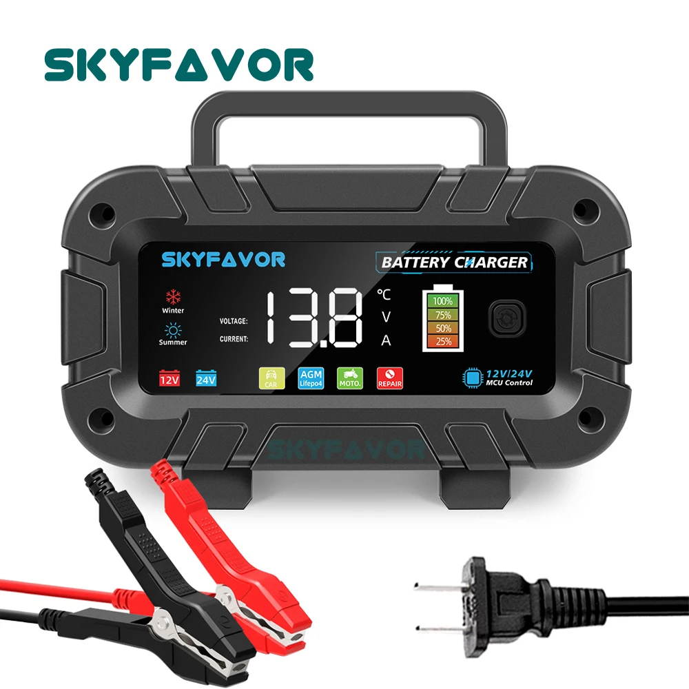 Automatyczna inteligentna łado – Smart Car Battery Charger 12V 24V 20A recenzja i cena