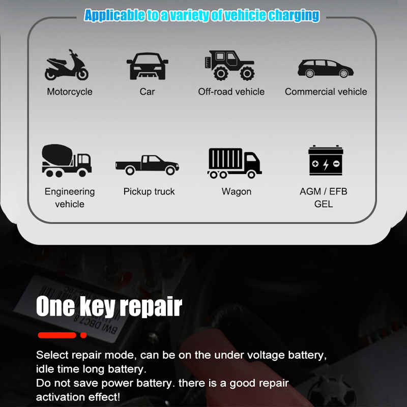 EAFC 12V/24V w pełni automatyc – Smart Car Battery Charger 12V 24V 20A recenzja i cena