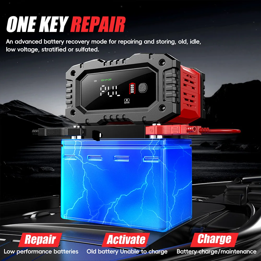 Nowa ładowarka samochodowa/mot – Smart Car Battery Charger 12V 24V 20A recenzja i cena