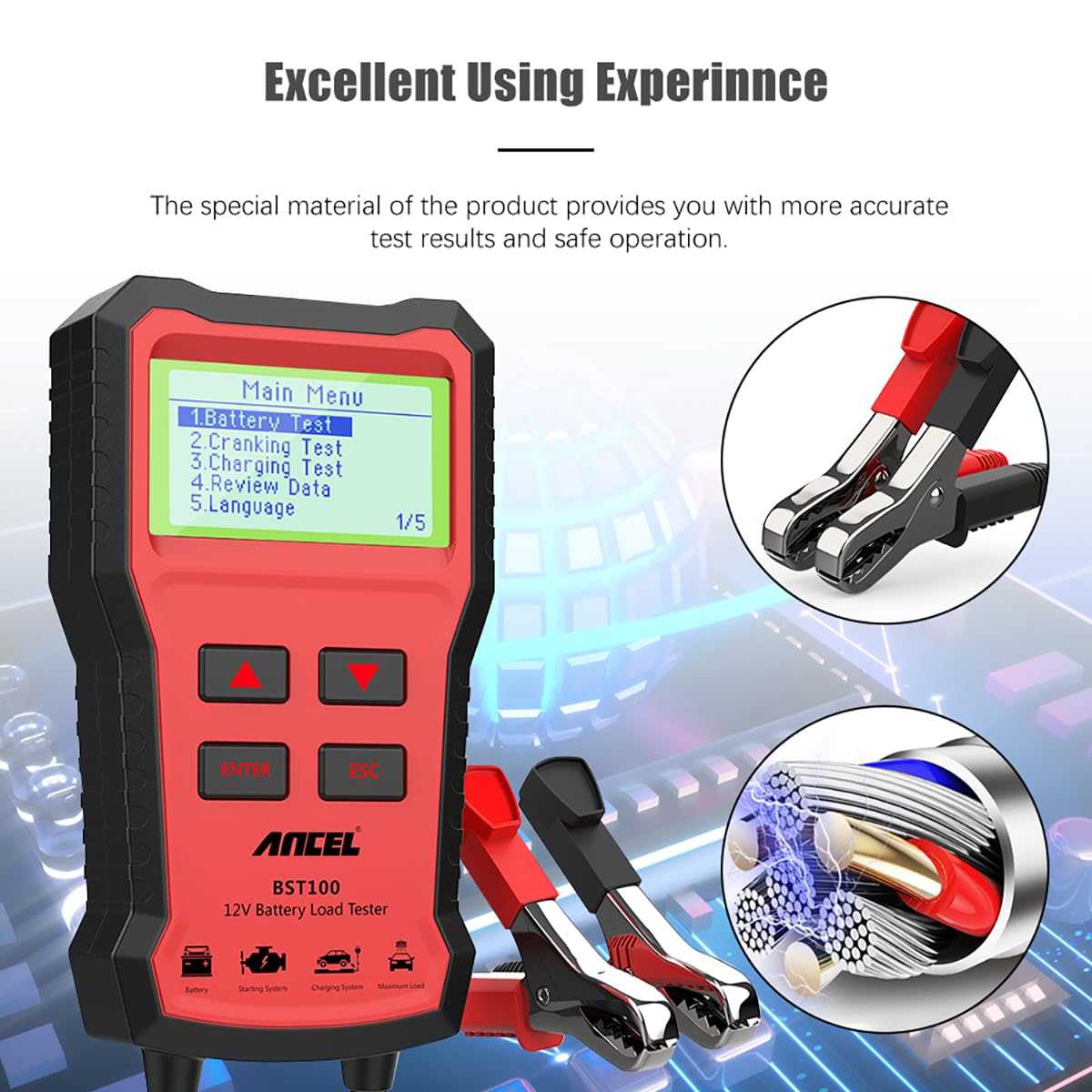 Cyfrowy tester akumulatorów sa – Car Battery Load Tester Digital Cranking recenzja i cena