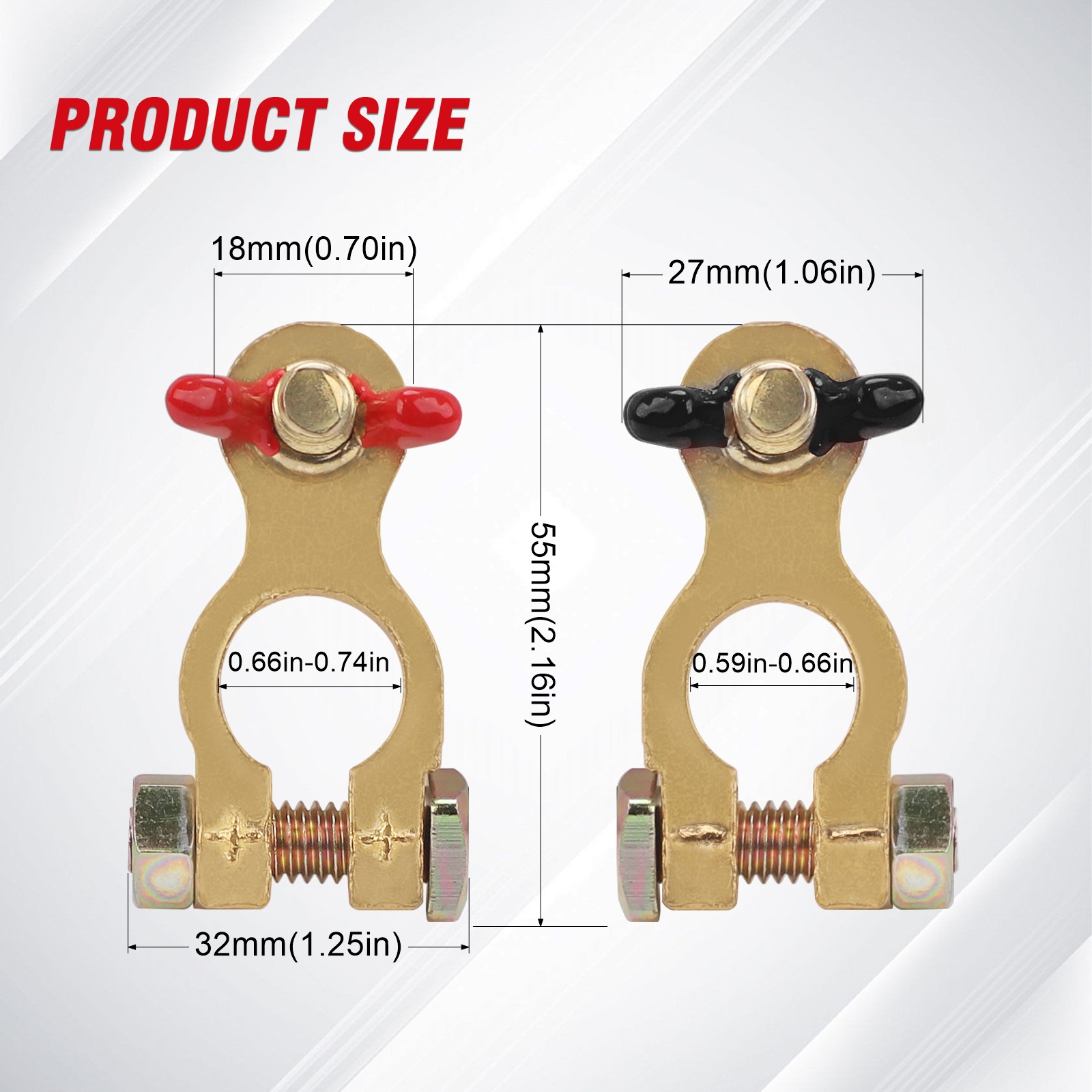 Zaciski akumulatorowe CNSPEED  – Battery Terminal Clamps Quick Release Brass recenzja i cena