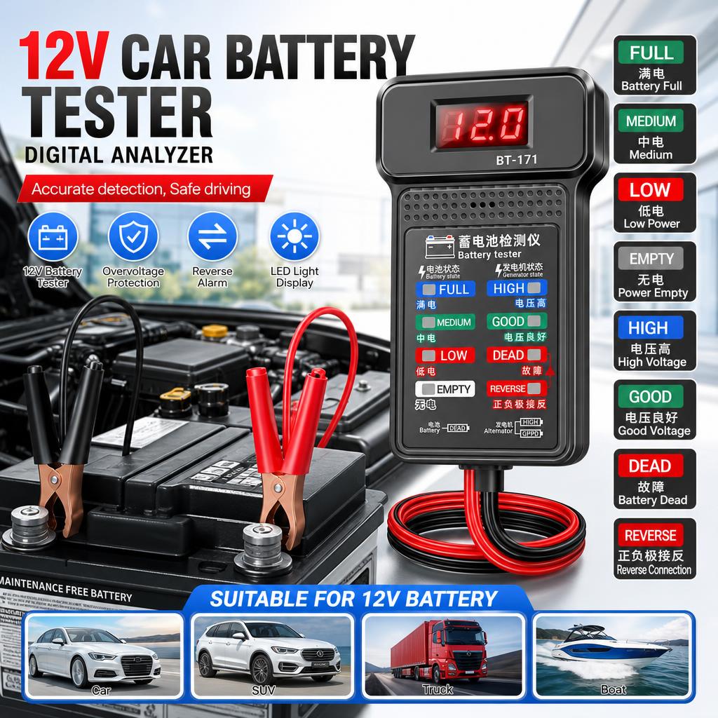 Tester akumulatora samochodowe – Car Battery Load Tester Digital Cranking recenzja i cena