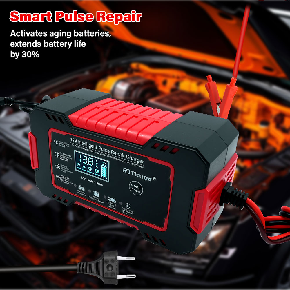 Ładowarka samochodowa/motocykl – Smart Car Battery Charger 12V 24V 20A recenzja i cena