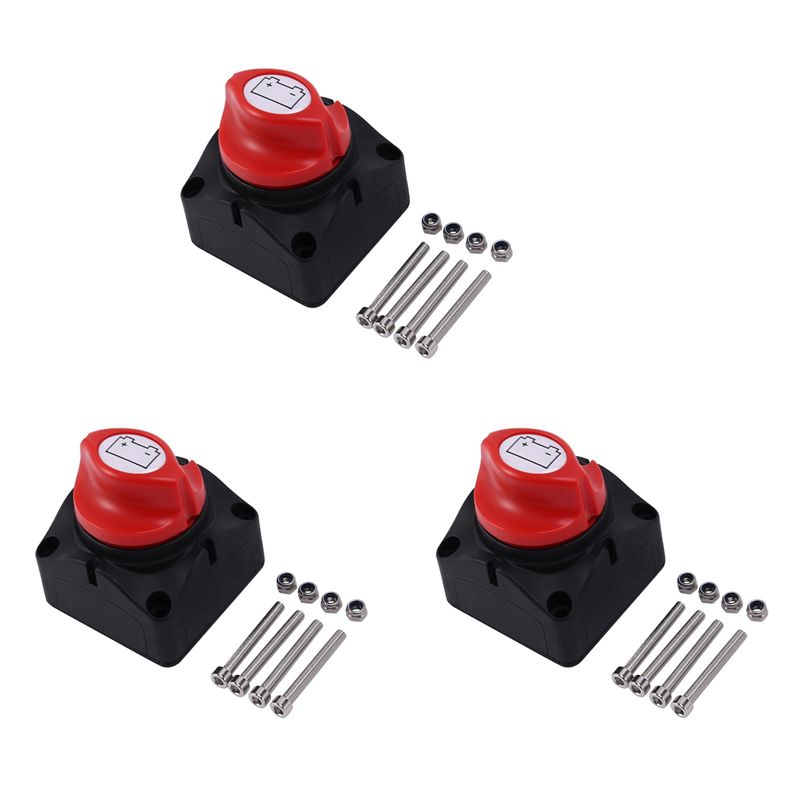 3x Wyłącznik akumulatora 12V-4 – Battery Disconnect Switch Master Cut Off recenzja i cena