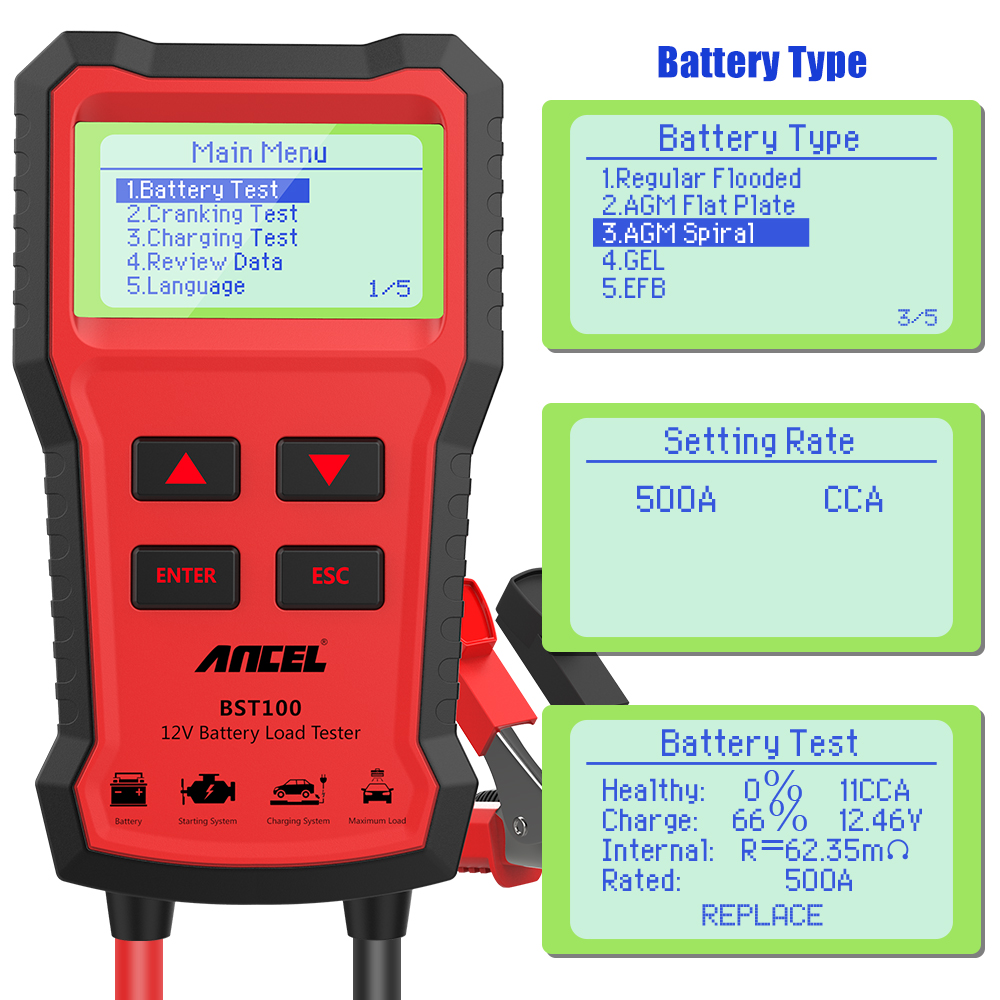 Tester akumulatorów samochodow – Car Battery Load Tester Digital Cranking recenzja i cena