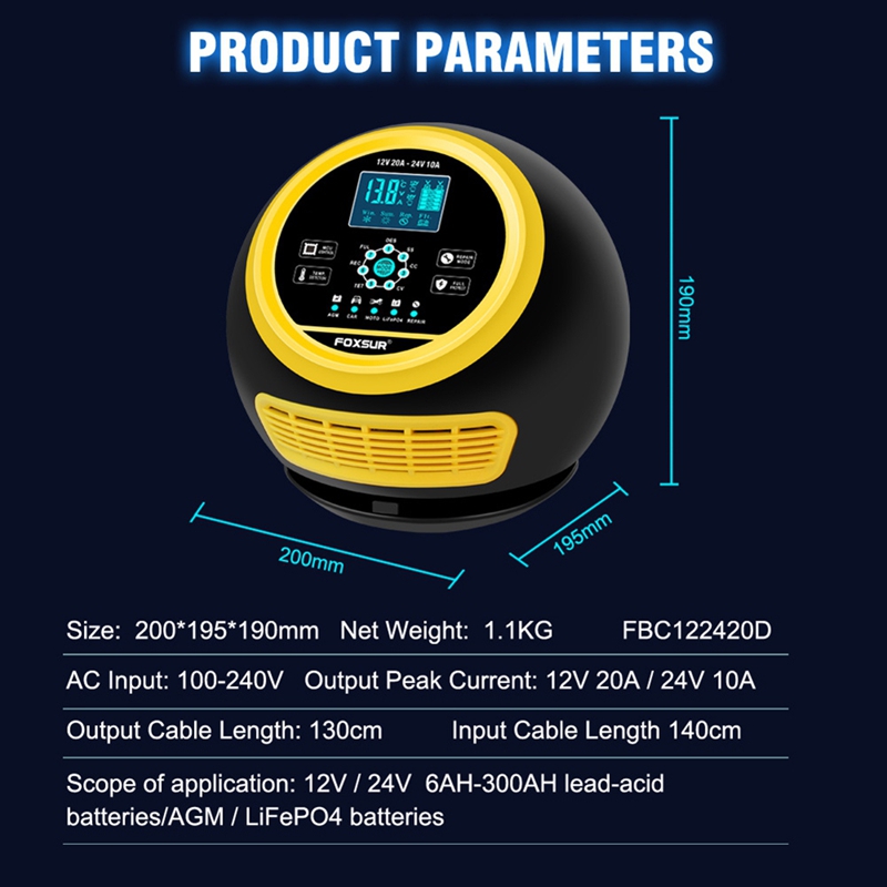 Super wyprzedaż! Ładowarka do  – Smart Car Battery Charger 12V 24V 20A recenzja i cena