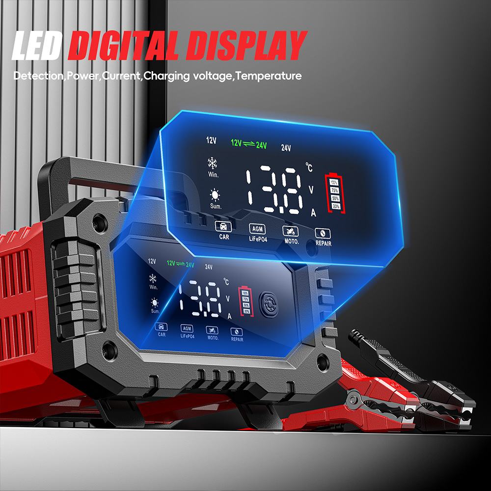 FOXSUR 20A/10A Ładowarka do ak – Smart Car Battery Charger 12V 24V 20A recenzja i cena