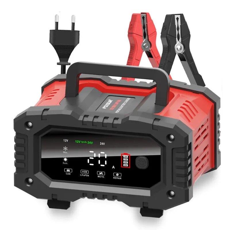Ładowarka samochodowa 20A/10A  – Smart Car Battery Charger 12V 24V 20A recenzja i cena