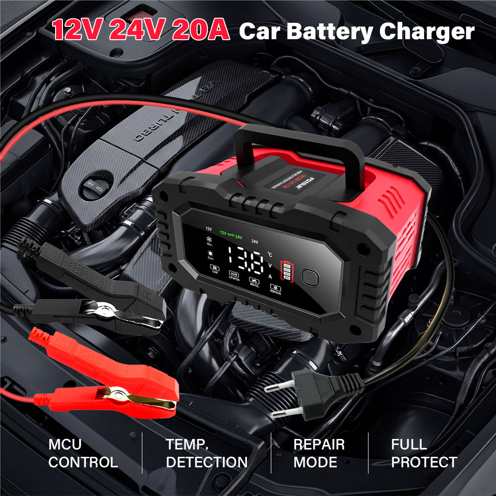 Ładowarka samochodowa/motocykl – Smart Car Battery Charger 12V 24V 20A recenzja i cena