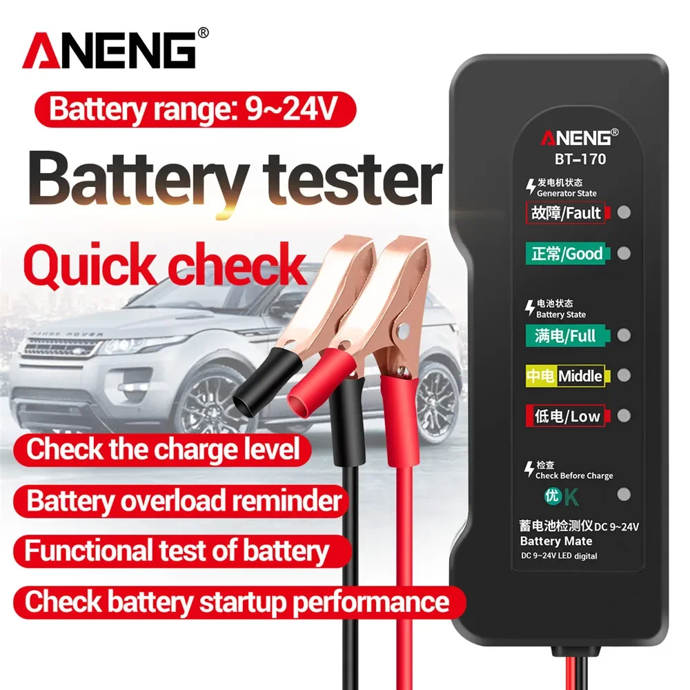 ANENG BT-170 – tester do samoc – Alternator Tester Digital Diagnostic Tool recenzja i cena