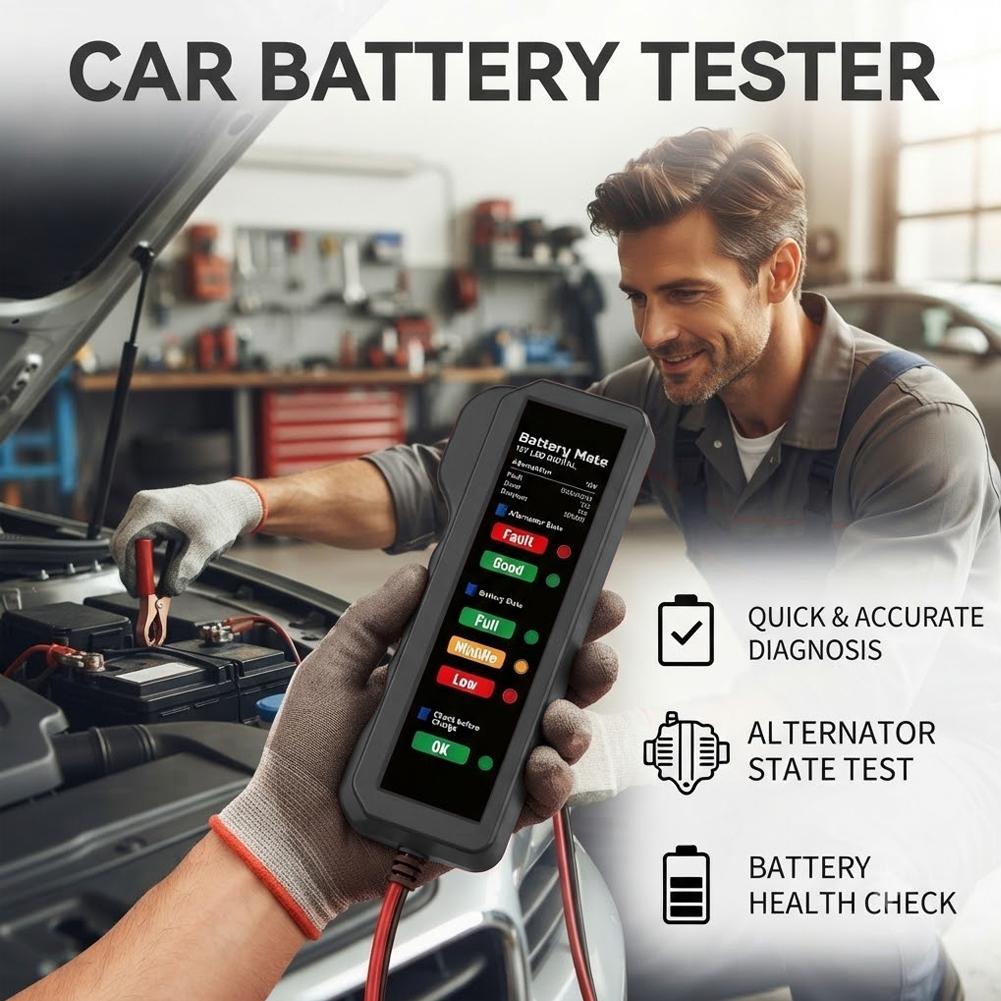 Tester akumulatora samochodowe – Alternator Tester Digital Diagnostic Tool recenzja i cena